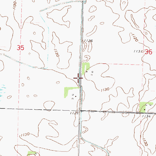 Topographic Map of County Ditch Number Sixty, MN