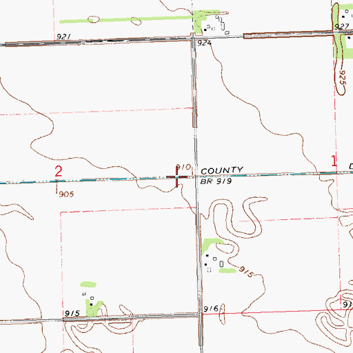 Topographic Map of County Ditch Number Sixtysix, MN