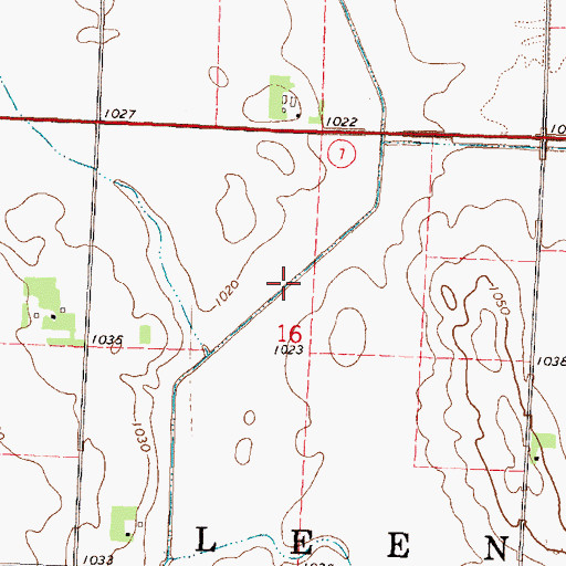Topographic Map of County Ditch Number Sixtyeight, MN