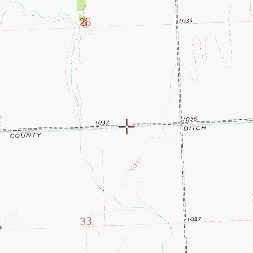 Topographic Map of County Ditch Number Seven, MN