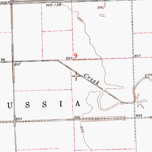 Topographic Map of County Ditch Number Seventynine, MN