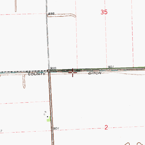 Topographic Map of County Ditch Number Eight, MN