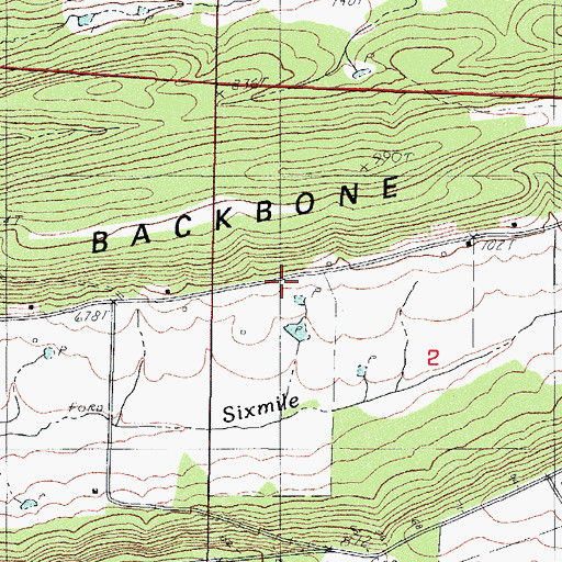 Topographic Map of Magazine Gas Field, AR