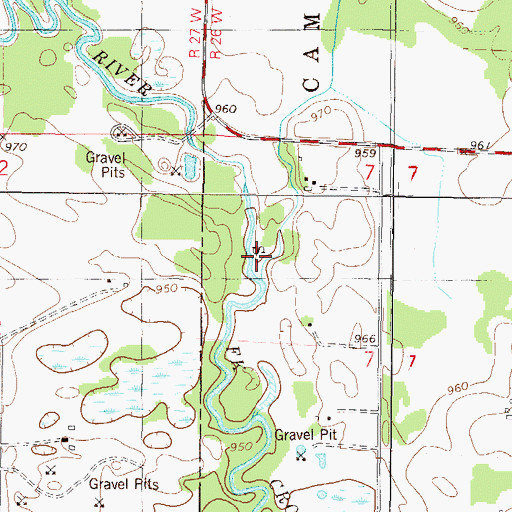 Topographic Map of Crane Creek, MN