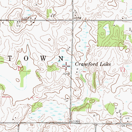 Topographic Map of Crawford Lake, MN