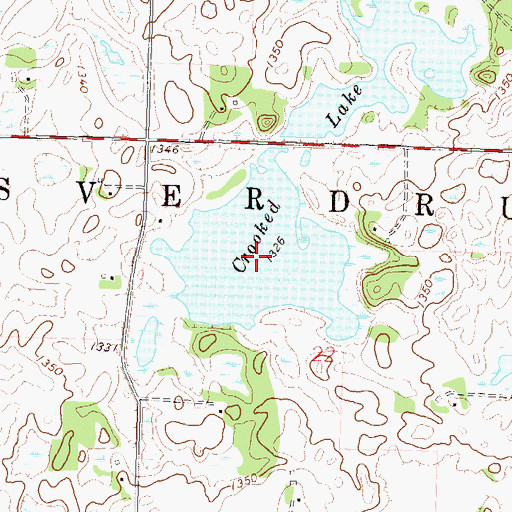 Topographic Map of Crooked Lake, MN