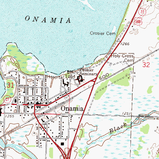 Topographic Map of Crosier Seminary, MN