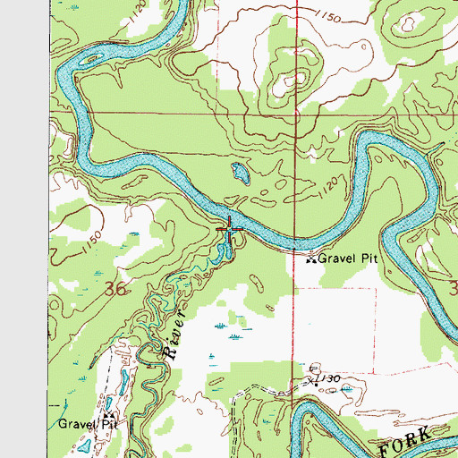 Topographic Map of Cross River, MN