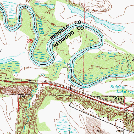 Topographic Map of Crow Creek, MN