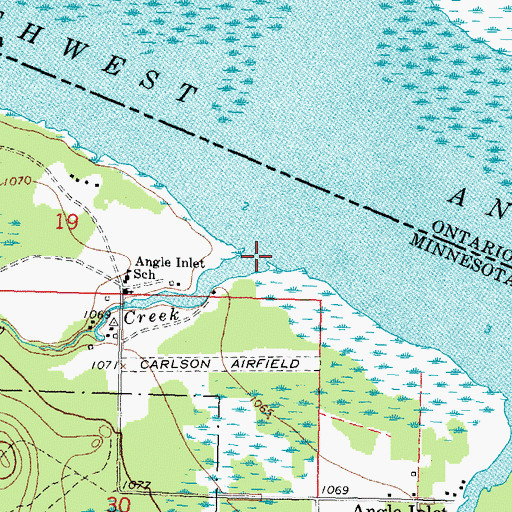 Topographic Map of Crow Creek, MN