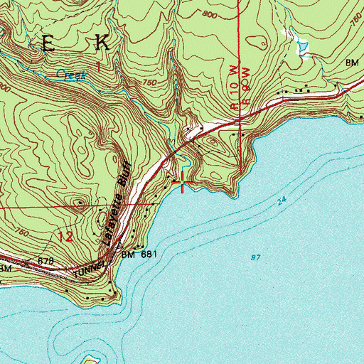 Topographic Map of Crow Creek, MN