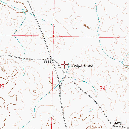Topographic Map of Jodys Lake, AZ