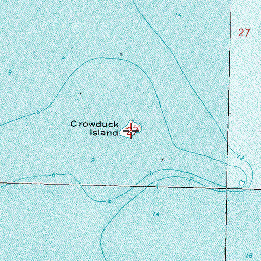 Topographic Map of Crowduck Island, MN