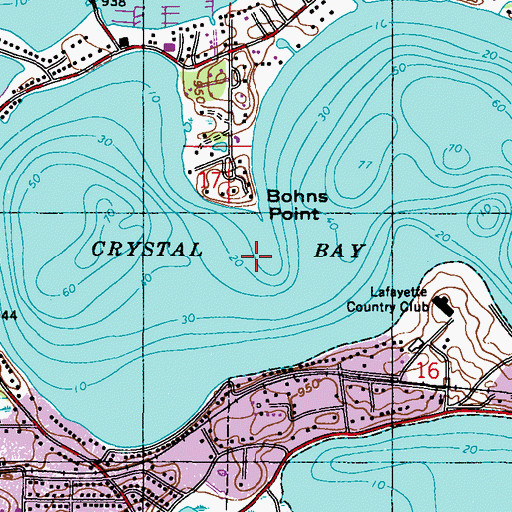 Topographic Map of Crystal Bay, MN