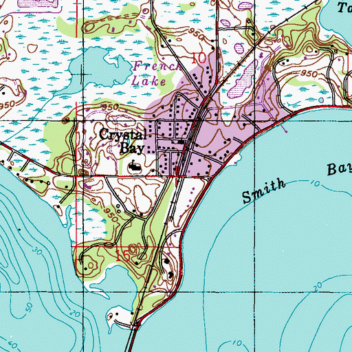 Topographic Map of Crystal Bay, MN