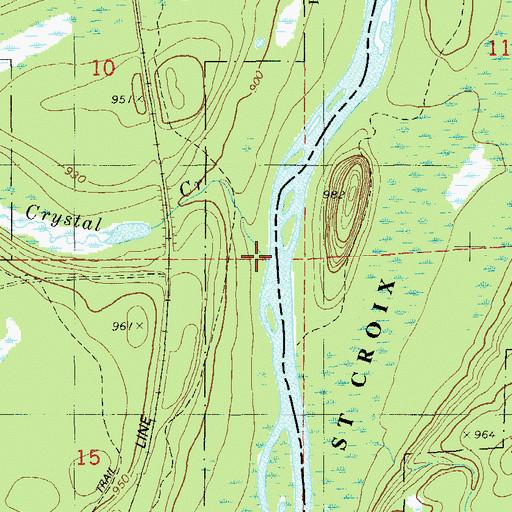 Topographic Map of Crystal Creek, MN