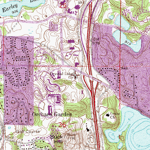 Topographic Map of Crystal Lake Church, MN