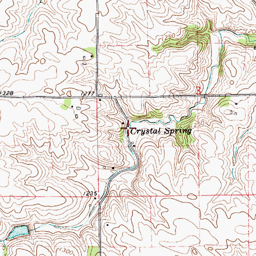 Topographic Map of Crystal Spring, MN