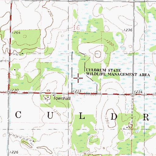 Topographic Map of Culdrum State Wildlife Management Area, MN