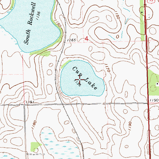 Topographic Map of Cup Lake, MN
