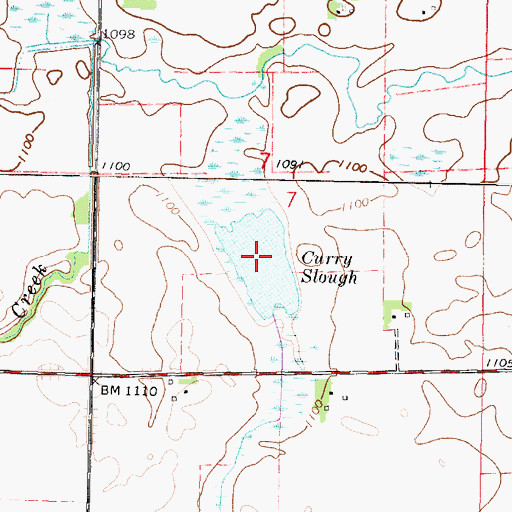 Topographic Map of Curry Slough, MN