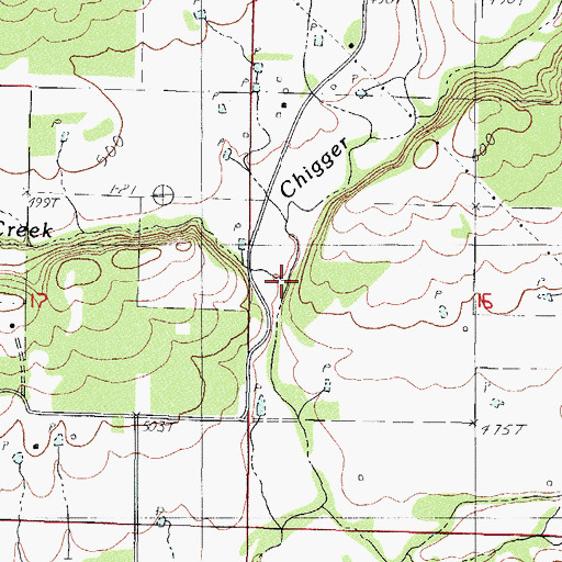 Topographic Map of Crocker Creek, AR