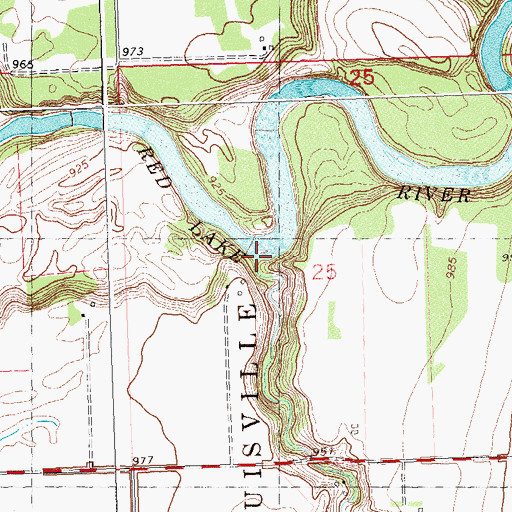 Topographic Map of Cyr Creek, MN