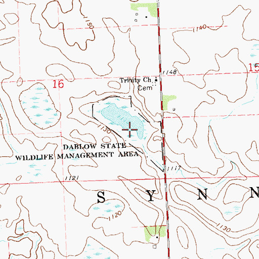 Topographic Map of Dablow State Wildlife Management Area, MN