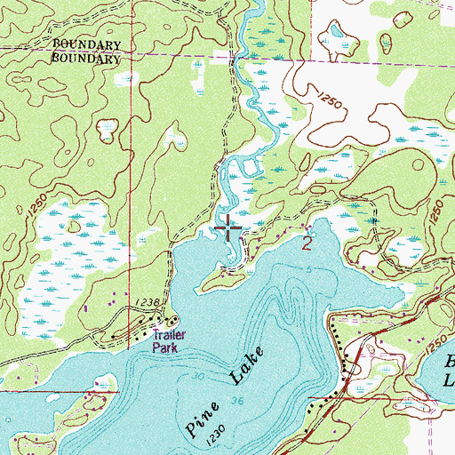 Topographic Map of Daggett Creek, MN