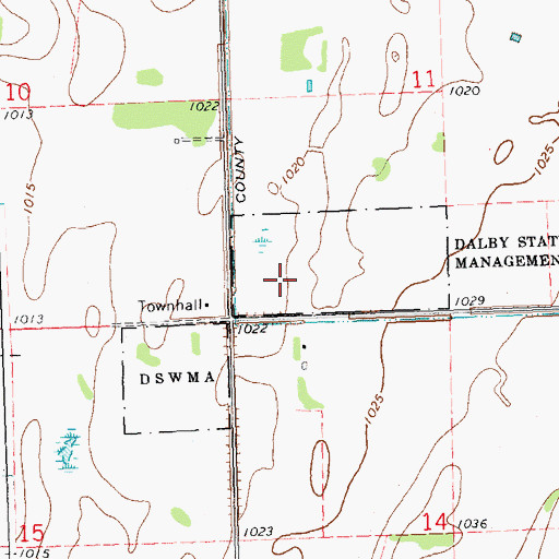 Topographic Map of Dalby State Wildlife Management Area, MN