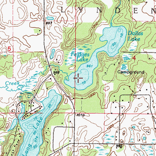 Topographic Map of Dallas Lake, MN