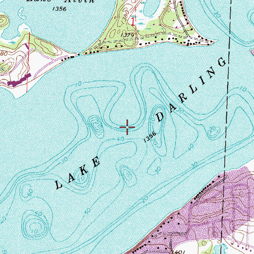Topographic Map of Lake Darling, MN