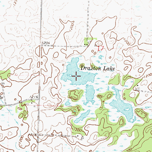 Topographic Map of Daxton Lake, MN