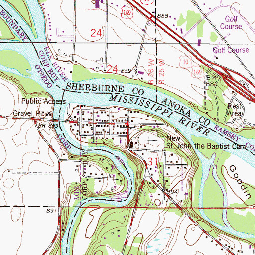 Topographic Map of Dayton, MN