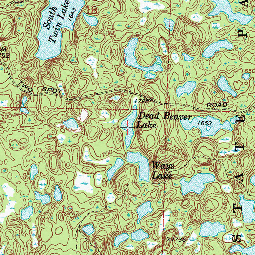 Topographic Map of Dead Beaver Lake, MN