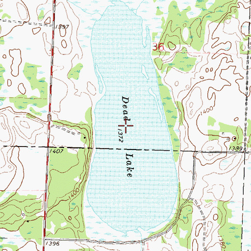 Topographic Map of Dead Lake, MN