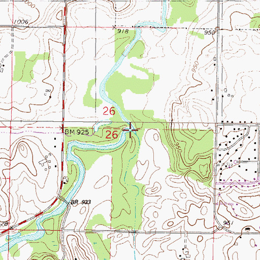Topographic Map of Deer Creek, MN