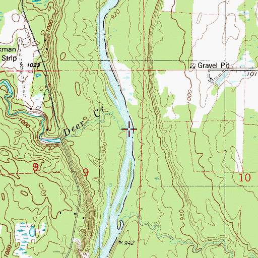Topographic Map of Deer Creek, MN