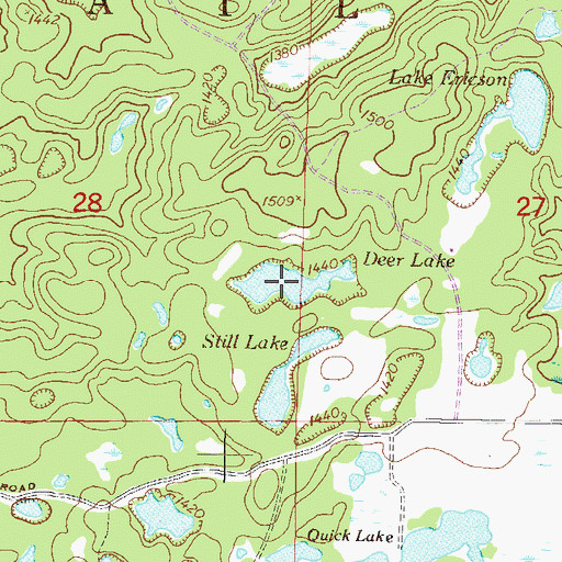 Topographic Map of Deer Lake, MN