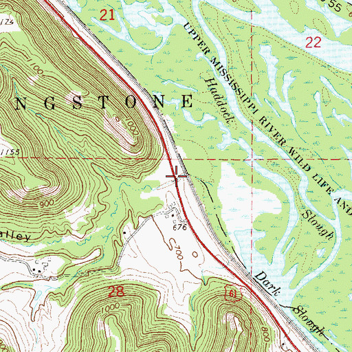 Topographic Map of Deering Valley, MN