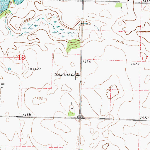 Topographic Map of Delafield Church, MN