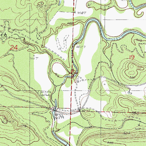Topographic Map of Smiths Branch, AR