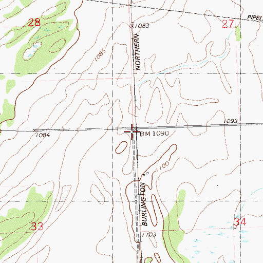 Topographic Map of Delorme School, MN