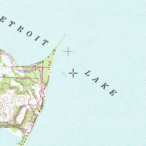 Topographic Map of Detroit Lake, MN