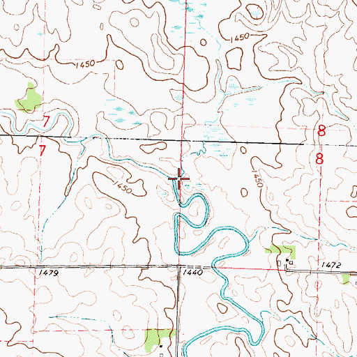 Topographic Map of Devils Run, MN