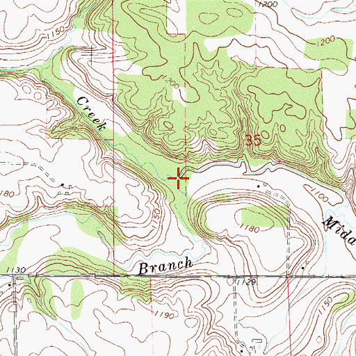 Topographic Map of Devlin Creek, MN