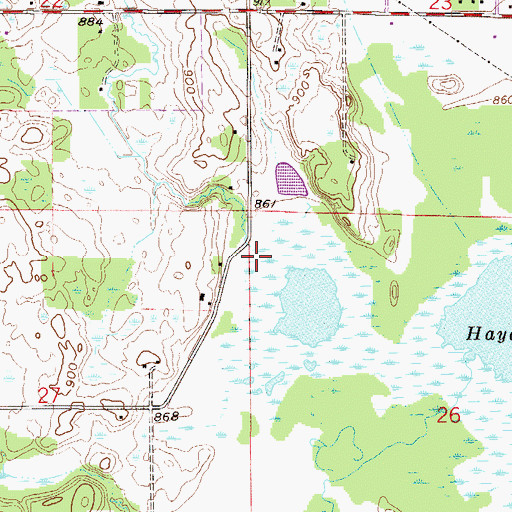 Topographic Map of Diamond Creek, MN