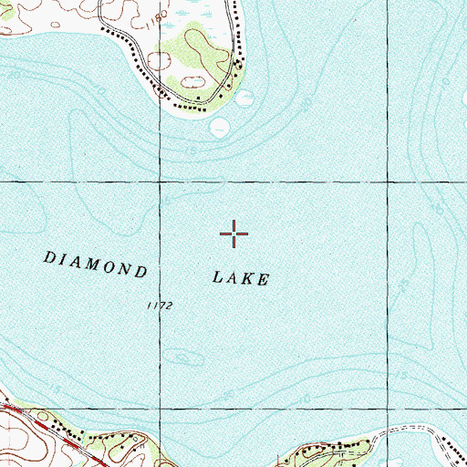 Topographic Map of Diamond Lake, MN