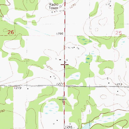 Topographic Map of District Number 121 School, MN