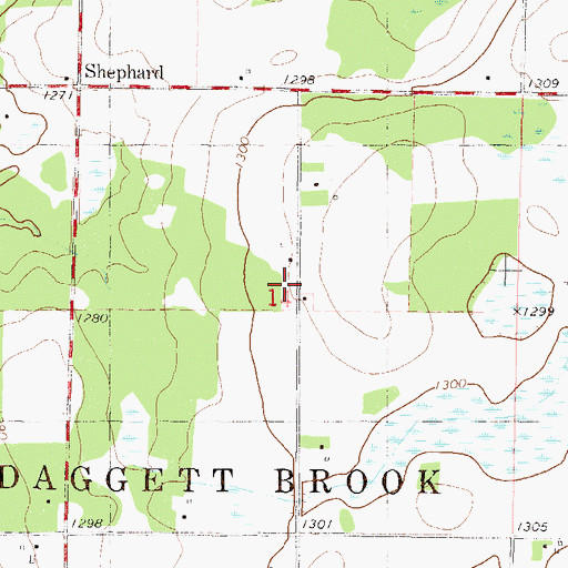 Topographic Map of District Number 18 School, MN